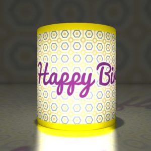 Kartenkaufrausch dekorative Birthday Transparentlichter in gelb