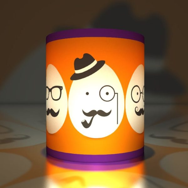 Kartenkaufrausch dekorative coole Hipster Oster Transparentlichter in orange