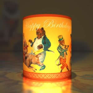 Kartenkaufrausch dekorative Happy Birthday Geburtstags Transparentlichter in gelb