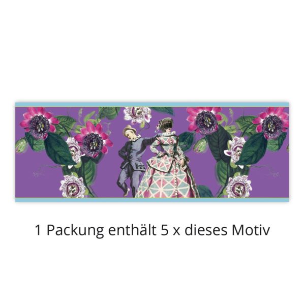 Kartenkaufrausch: Transparentlichter mit Passions Blumen aus unserer Geburtstags Papeterie in lila