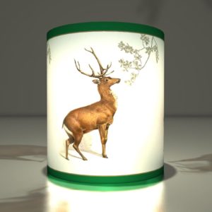 Kartenkaufrausch dekorative Teelichthalter mit edlem Hirsch in grün