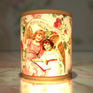 Kartenkaufrausch dekorative Engel Weihnachts Teelichthalter in beige