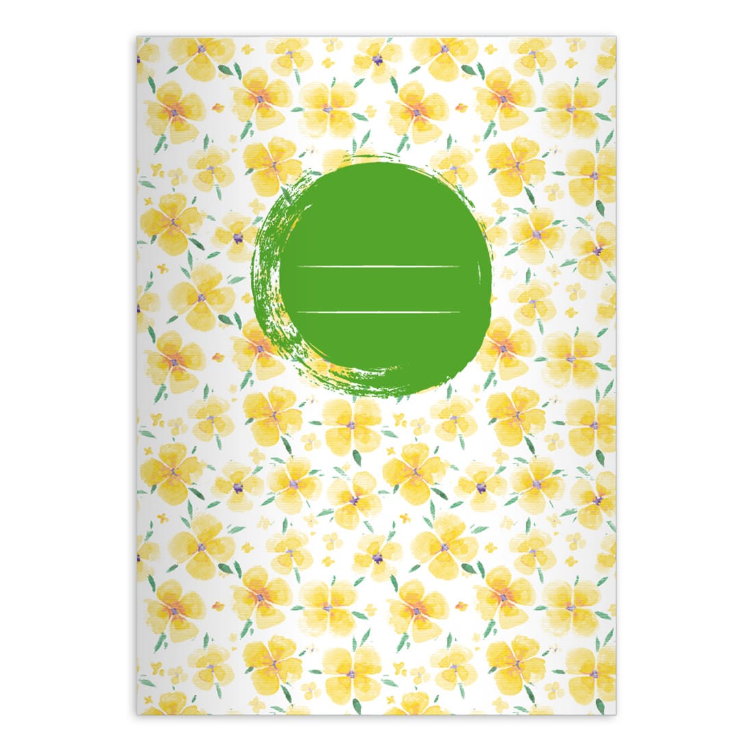Kartenkaufrausch: Blüten Notizheft/ Schulheft mit aus unserer floralen Papeterie in gelb