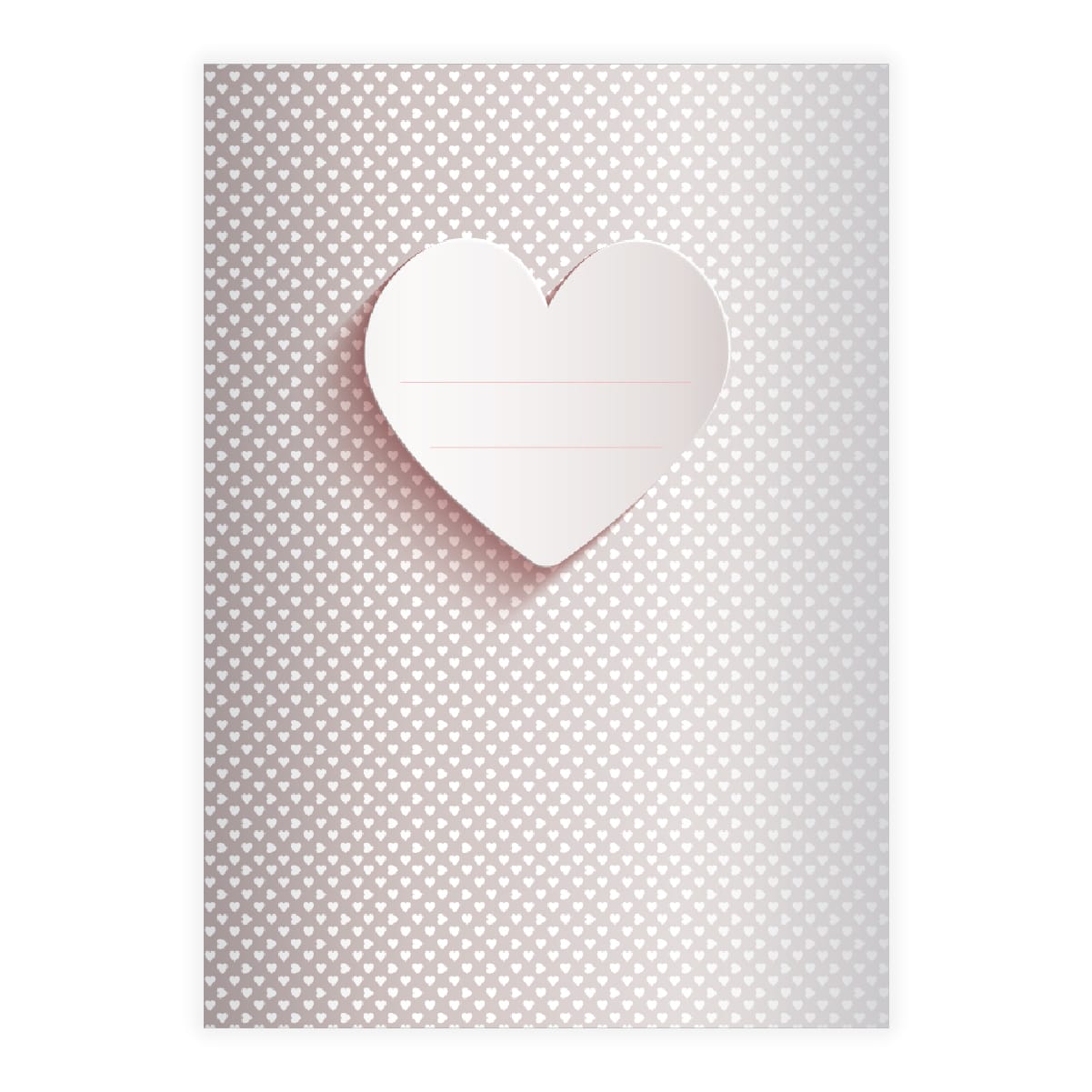 Kartenkaufrausch: Notizheft/ Schulheft mit Herzen aus unserer Designer Papeterie in rosa