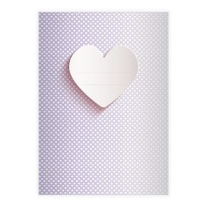 Kartenkaufrausch: Notizheft/ Schulheft mit Herzen aus unserer Designer Papeterie in lila