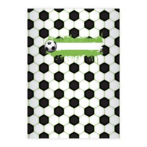 Kartenkaufrausch: Cooles Fußball Muster Notizheft/ aus unserer Schul Papeterie in schwarz