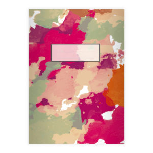 Kartenkaufrausch: Inspirierendes buntes Wasserfarben Notizheft/ aus unserer Designer Papeterie in rot