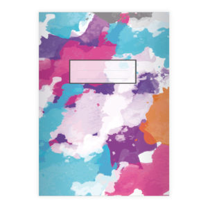 Kartenkaufrausch: Inspirierendes buntes Wasserfarben Notizheft/ aus unserer Designer Papeterie in pink