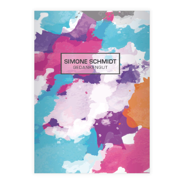 Kartenkaufrausch: Inspirierendes buntes Wasserfarben Notizheft/ aus unserer Designer Papeterie in pink mit Ihrem Text