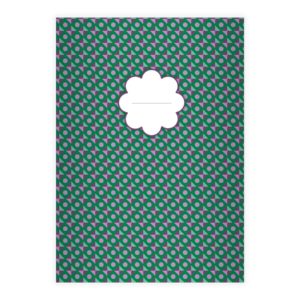 Kartenkaufrausch: 70er Jahre Retro Notizheft/ aus unserer Designer Papeterie in grün