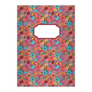 Kartenkaufrausch: Sommerliches Blumen Notizheft/ Schulheft aus unserer floralen Papeterie in rosa