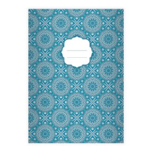 Kartenkaufrausch: Schickes Boho Stil Notizheft/ aus unserer Designer Papeterie in blau