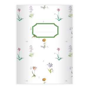 Kartenkaufrausch: Elegantes "Lilliput" Notizheft/ Schulheft aus unserer floralen Papeterie in weiß