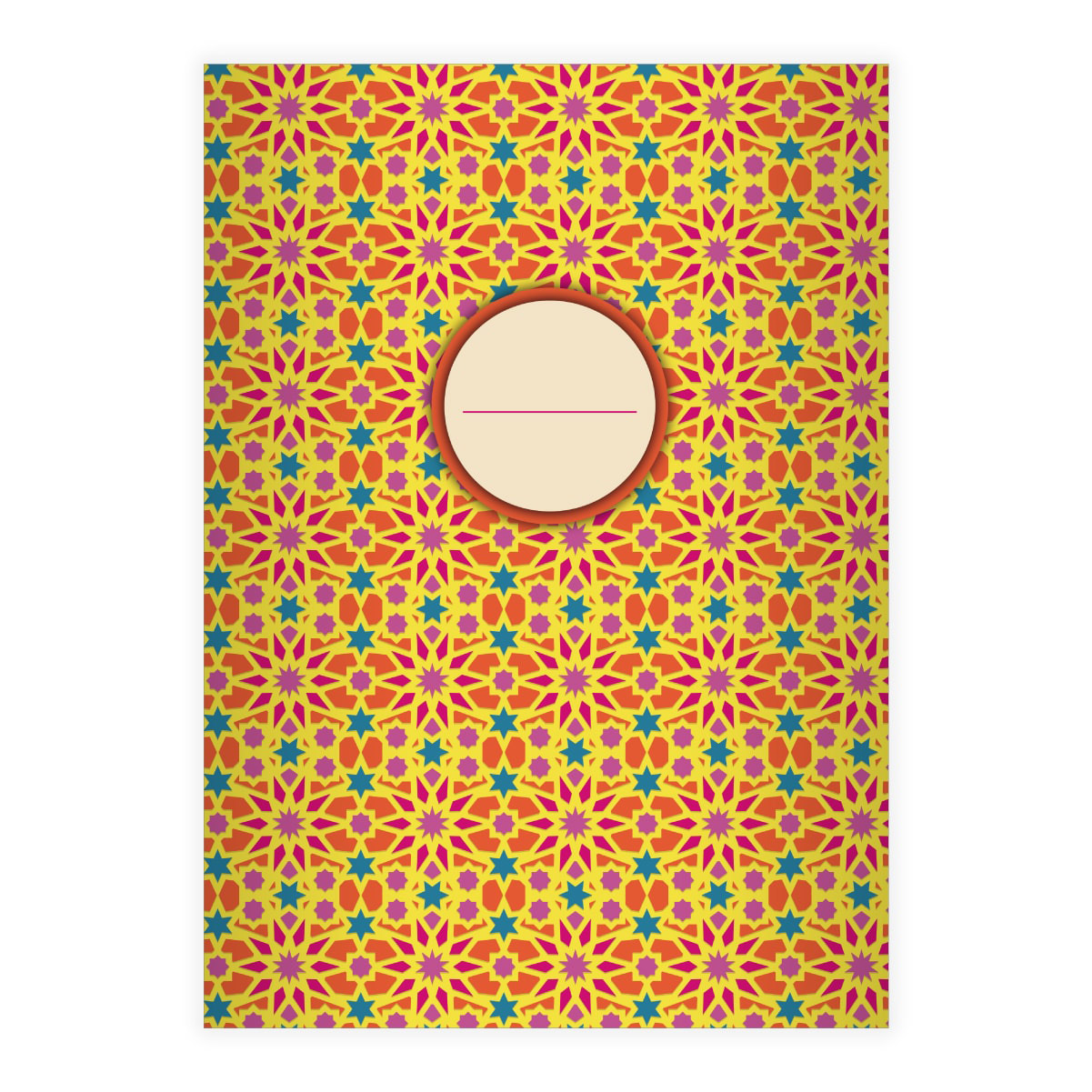 Kartenkaufrausch: Sternen Mosaik Notizheft/ Schulheft aus unserer Designer Papeterie in orange