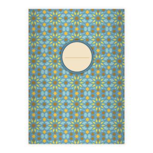 Kartenkaufrausch: Sternen Mosaik Notizheft/ Schulheft aus unserer Designer Papeterie in hellblau