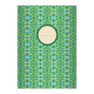 Kartenkaufrausch: Sternen Mosaik Notizheft/ Schulheft aus unserer Designer Papeterie in grün
