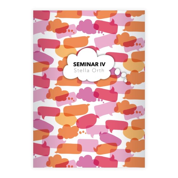 Kartenkaufrausch: Notizheft/ Schulheft mit Sprechblasen aus unserer Designer Papeterie in rosa mit Ihrem Text