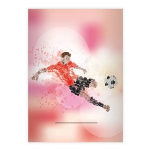Kartenkaufrausch: Frisches Fußball Kicker Notizheft/ aus unserer Schul Papeterie in rot