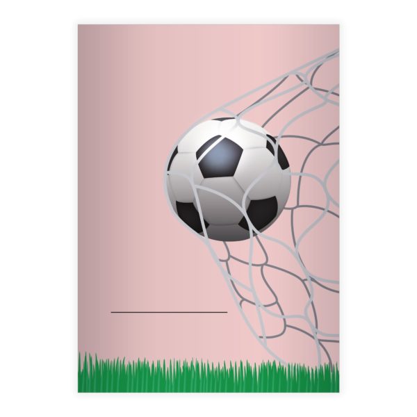 Kartenkaufrausch: Fußballer Notizheft/ Schulheft mit Fußball aus unserer Schul Papeterie in rot