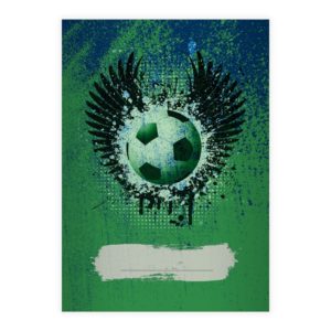 Kartenkaufrausch: Cooles Grunge Fußball Notizheft/ aus unserer Schul Papeterie in grün