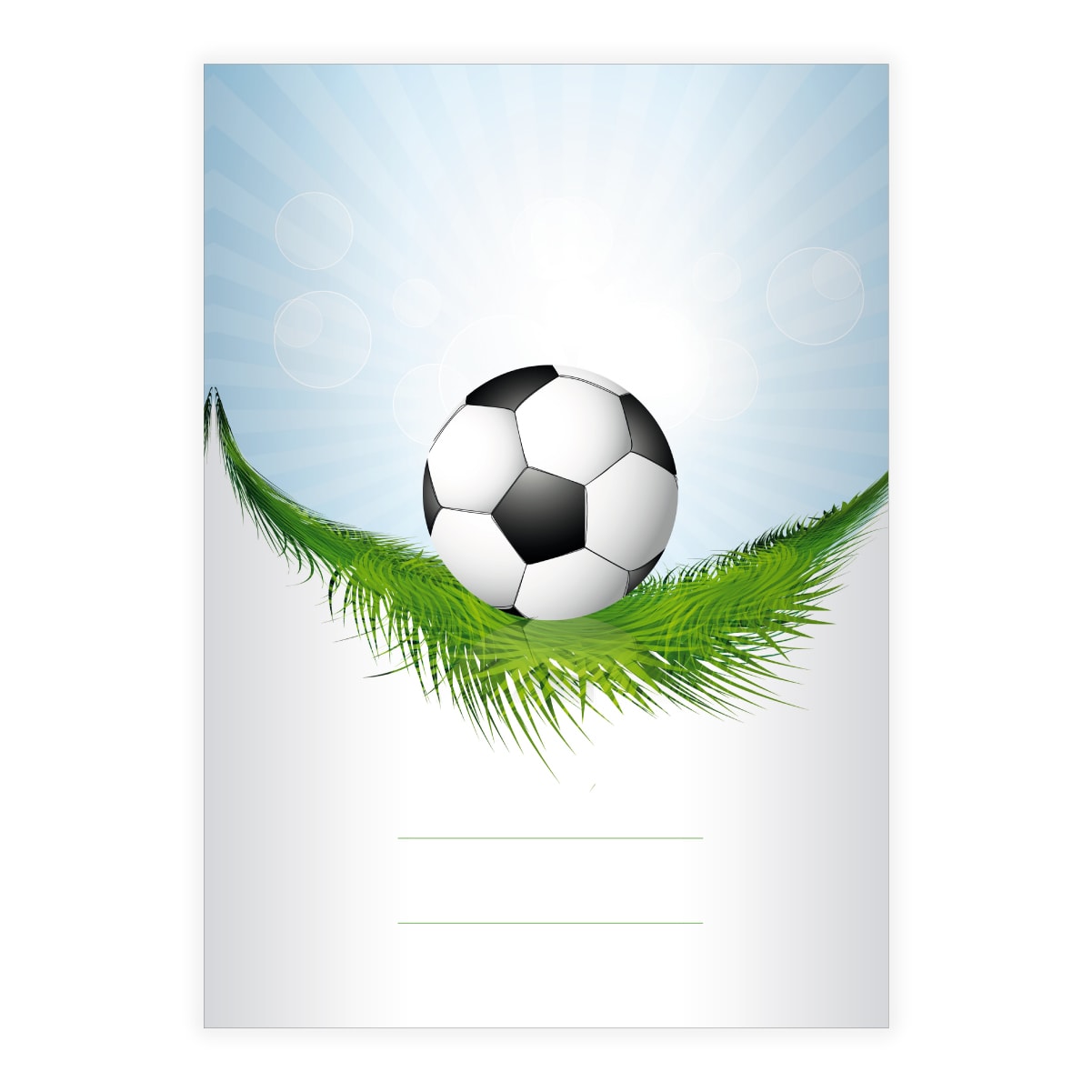 Kartenkaufrausch: Schickes Fußball Fan Notizheft/ aus unserer Schul Papeterie in weiß