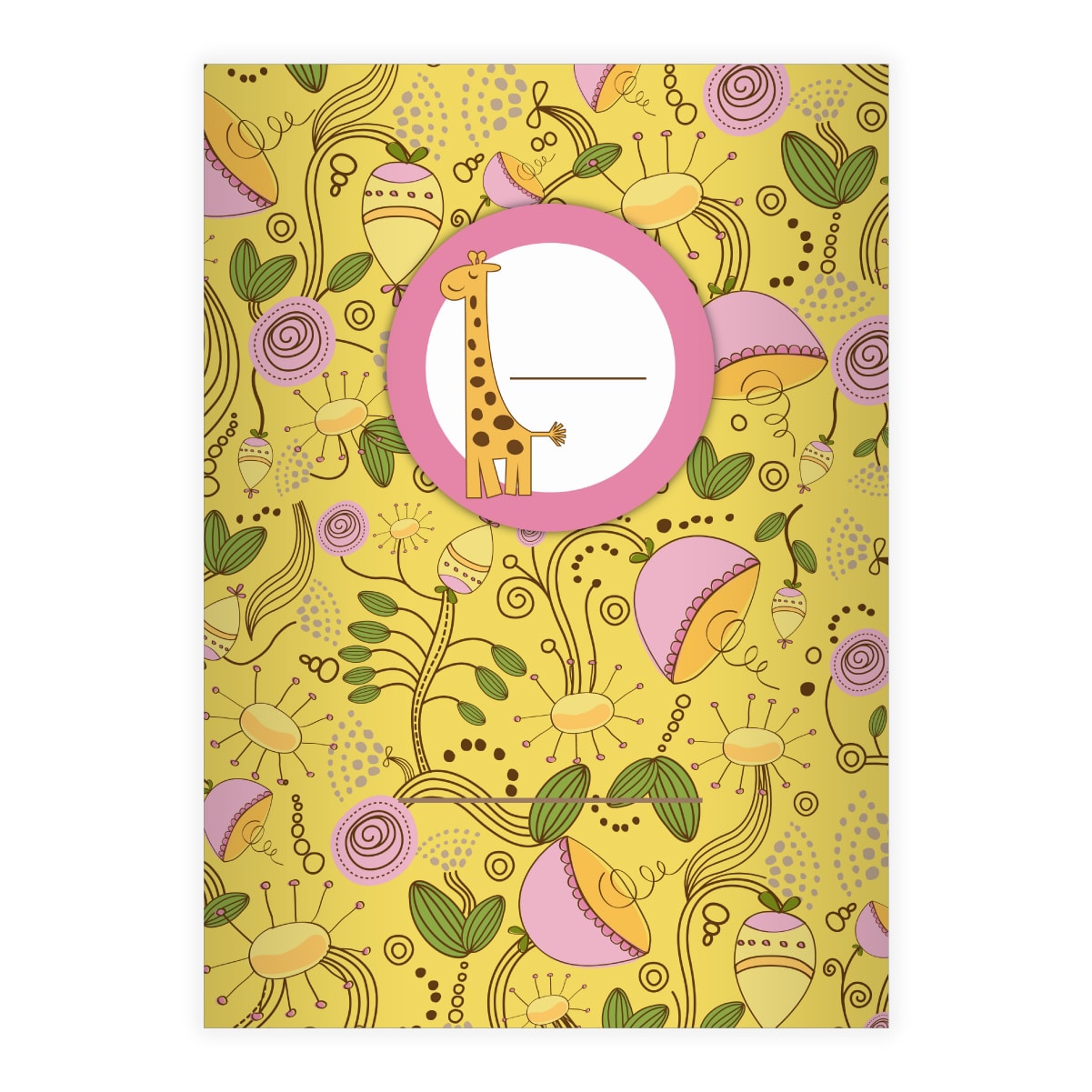 Kartenkaufrausch: Frisches Blüten Notizheft/ Schulheft aus unserer Kinder Papeterie in gelb