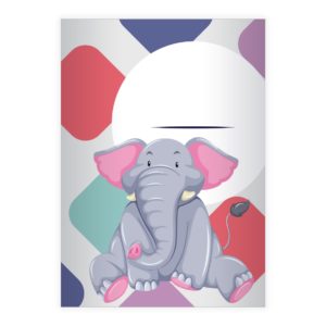 Kartenkaufrausch: Comic Elefanten Notizheft/ Schulheft aus unserer Kinder Papeterie in multicolor