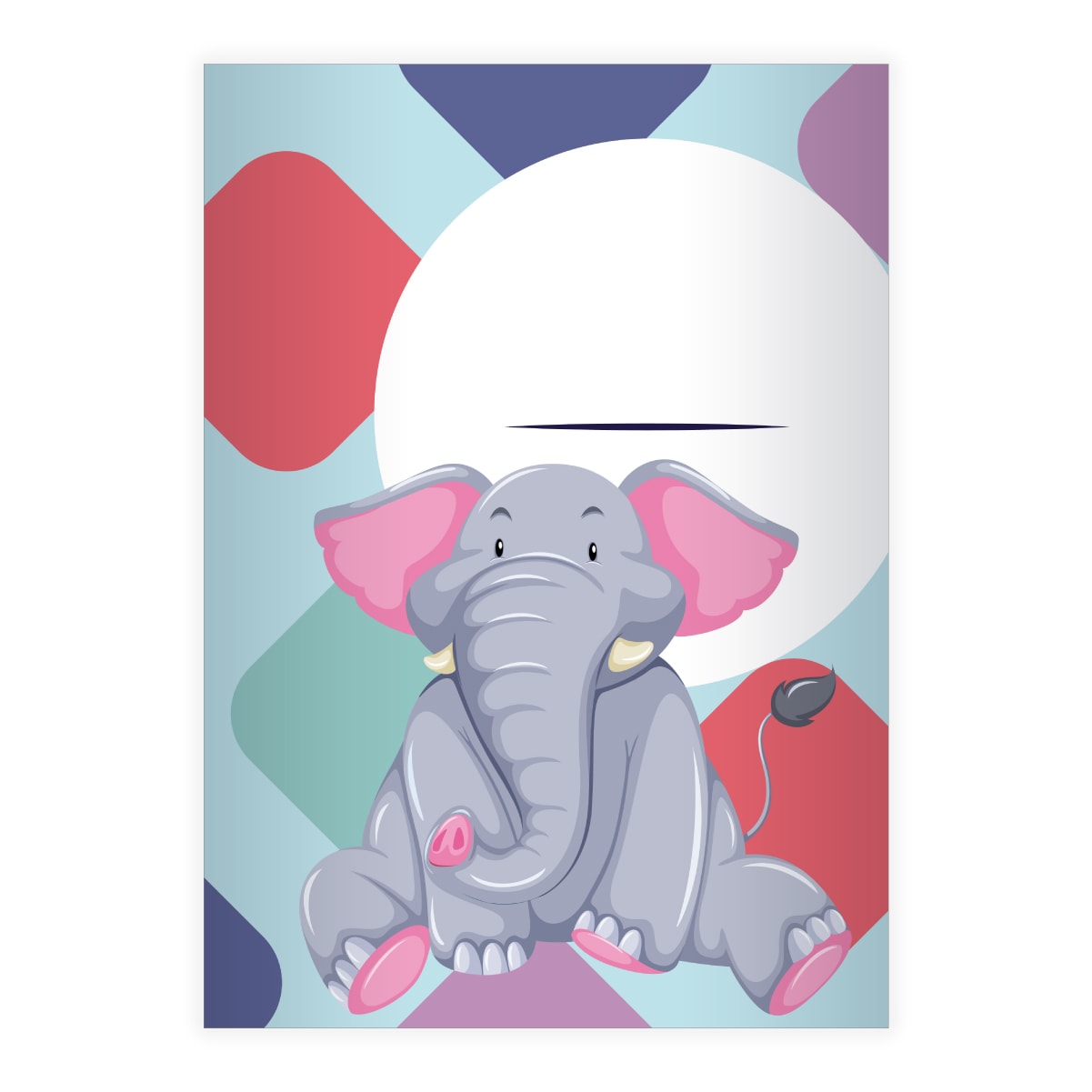 Kartenkaufrausch: Comic Elefanten Notizheft/ Schulheft aus unserer Kinder Papeterie in blau