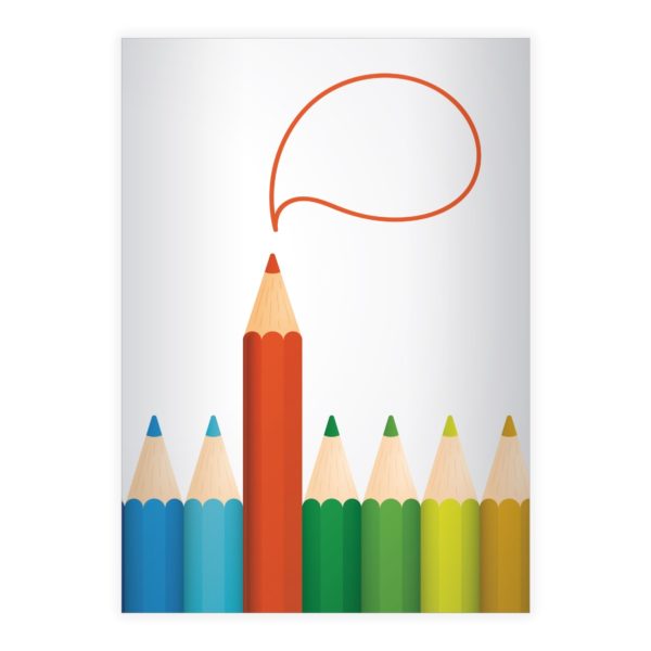 Kartenkaufrausch: buntes Ideen Notizheft/ Schulheft aus unserer Designer Papeterie in multicolor