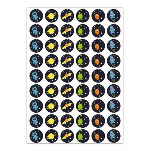 Kartenkaufrausch Sticker in schwarz: Aufkleber mit Rakete