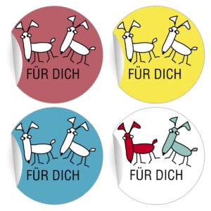 Kartenkaufrausch: Aufkleber mit Hunden aus unserer Tier Papeterie in multicolor