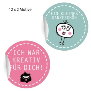 Kartenkaufrausch: Geschenk Aufkleber auch für Selbstgemachtes aus unserer Designer Papeterie in rosa