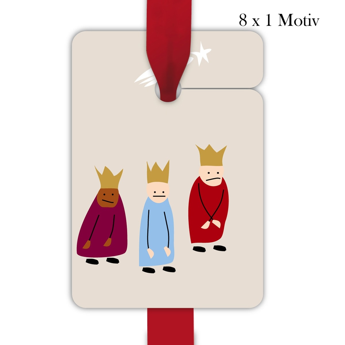 Kartenkaufrausch: Geschenk Anhänger mit den heiligen drei Königen aus unserer Weihnachts Papeterie in beige