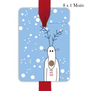 Kartenkaufrausch: nette Weihnachts Geschenk Anhänger aus unserer Weihnachts Papeterie in hellblau