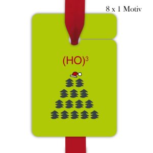 Kartenkaufrausch: grüne Weihnachts Geschenk Anhänger aus unserer Weihnachts Papeterie in grün
