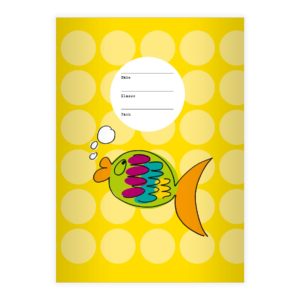 Kartenkaufrausch: Goldfisch Notizheft/ Schulheft auf Punkten aus unserer Schul Papeterie in gelb