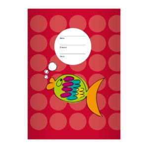 Kartenkaufrausch: Goldfisch Notizheft/ Schulheft auf Punkten aus unserer Schul Papeterie in rot