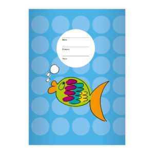 Kartenkaufrausch: Goldfisch Notizheft/ Schulheft auf Punkten aus unserer Schul Papeterie in hellblau