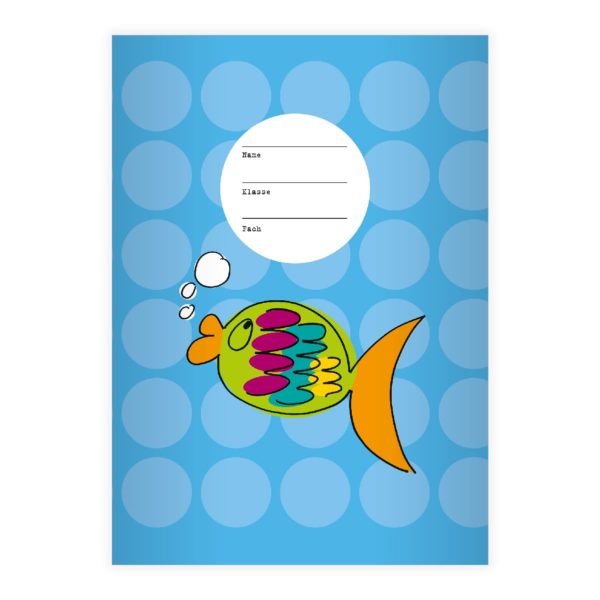 Kartenkaufrausch: Goldfisch Notizheft/ Schulheft auf Punkten aus unserer Schul Papeterie in hellblau