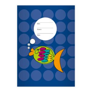 Kartenkaufrausch: Goldfisch Notizheft/ Schulheft auf Punkten aus unserer Schul Papeterie in blau