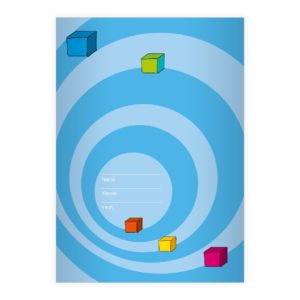 Kartenkaufrausch: Notizheft/ Schulheft mit Quadern aus unserer Designer Papeterie in hellblau