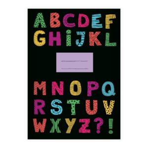 Kartenkaufrausch: Buntes Buchstaben Notizheft/ Schulheft aus unserer Kinder Papeterie in rosa