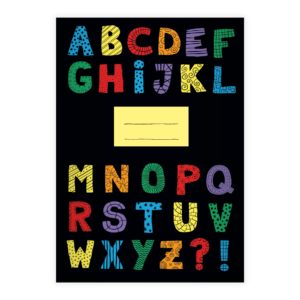Kartenkaufrausch: Buchstaben Notizheft/ Schulheft auf aus unserer Kinder Papeterie in gelb