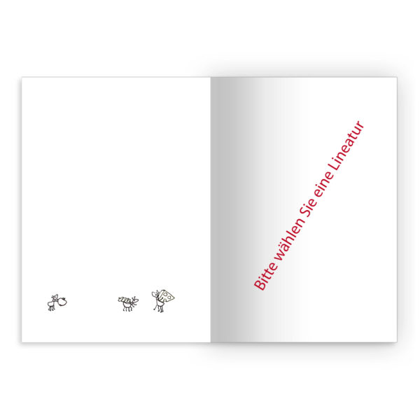 Kartenkaufrausch Notizheft in weiß: Notizheft/ Schulheft mit fleißigen Ameisen