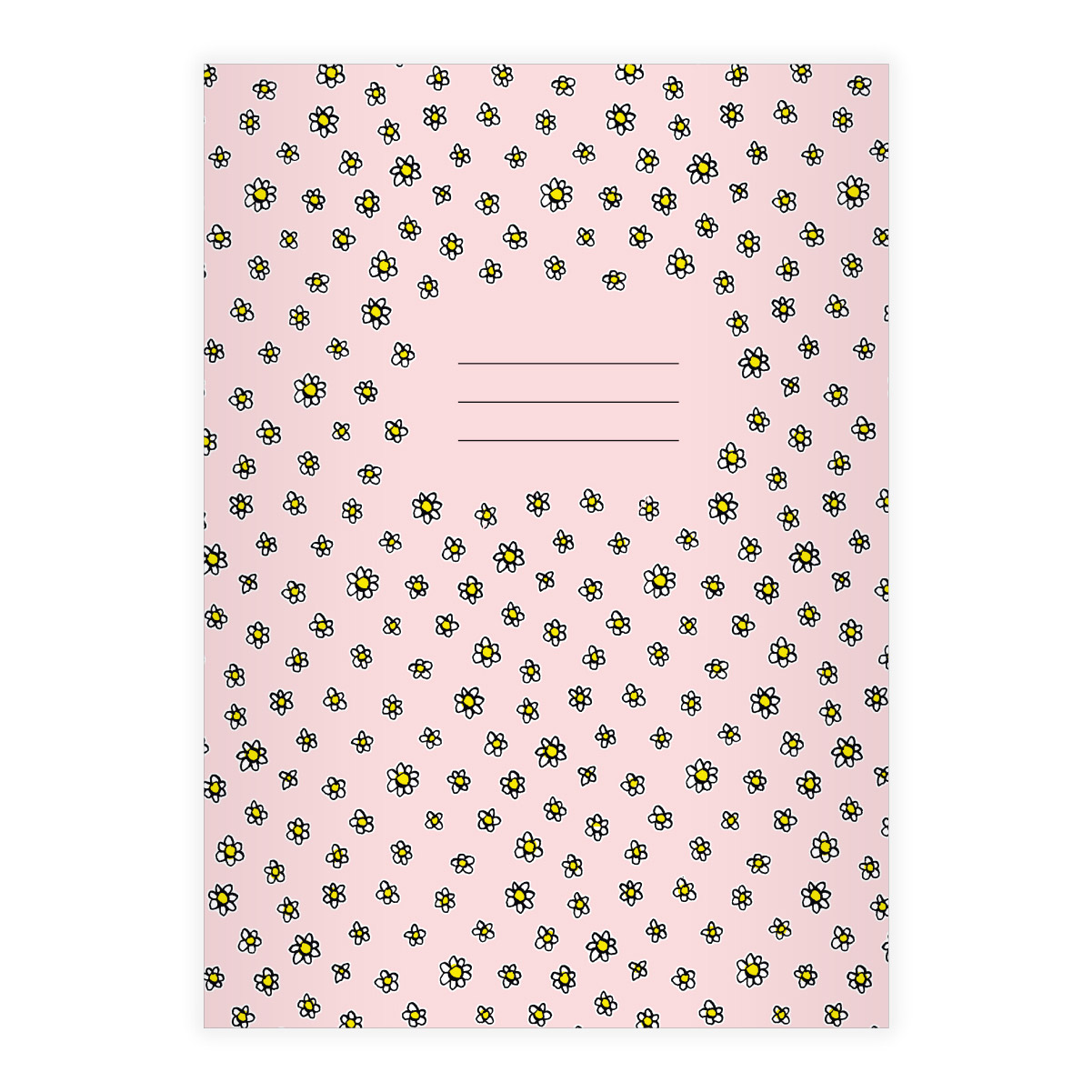 Kartenkaufrausch: Notizheft/ Schulheft mit Streublumen aus unserer Natur Papeterie in rosa