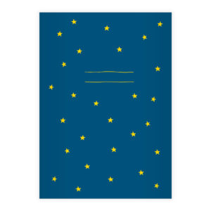 Kartenkaufrausch: Notizheft/ Schulheft mit Sternen aus unserer Schul Papeterie in blau