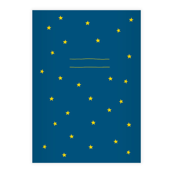 Kartenkaufrausch: Notizheft/ Schulheft mit Sternen aus unserer Schul Papeterie in blau