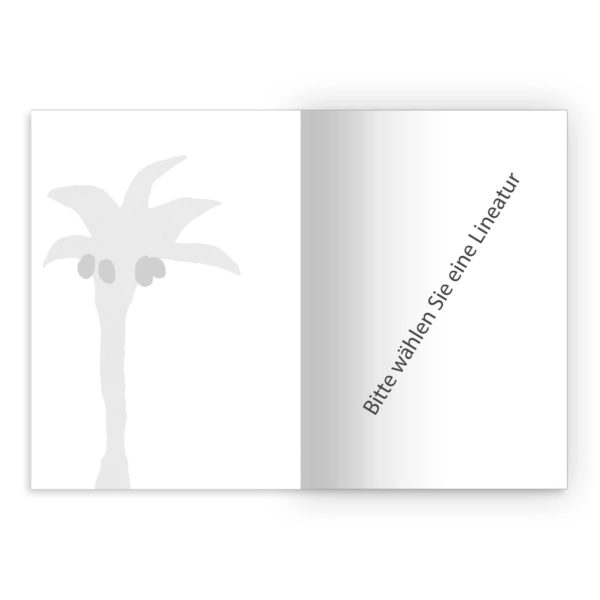 Kartenkaufrausch Notizheft in multicolor: Palmen Notizheft/ Schulheft mit Vögelchen