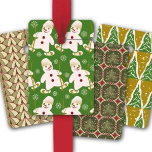 Hänge Etiketten: Geschenkanhänger mit winterlichen Motiven aus unserer Weihnachts Papeterie in beige