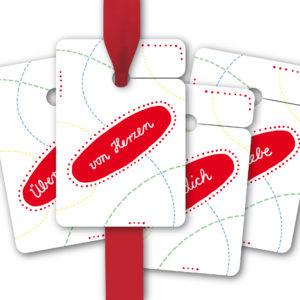 Hänge Etiketten: herzliche Geschenkanhänger für Freunde aus unserer Freundschafts Papeterie in weiß